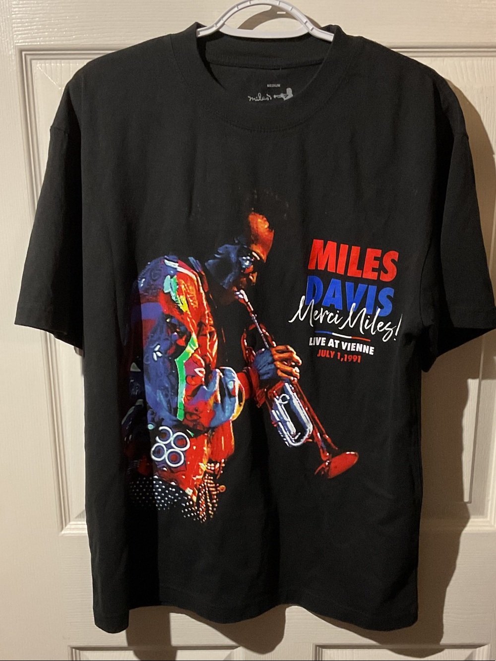 Miles Davis Black Graphic Tee - Live At Vienne